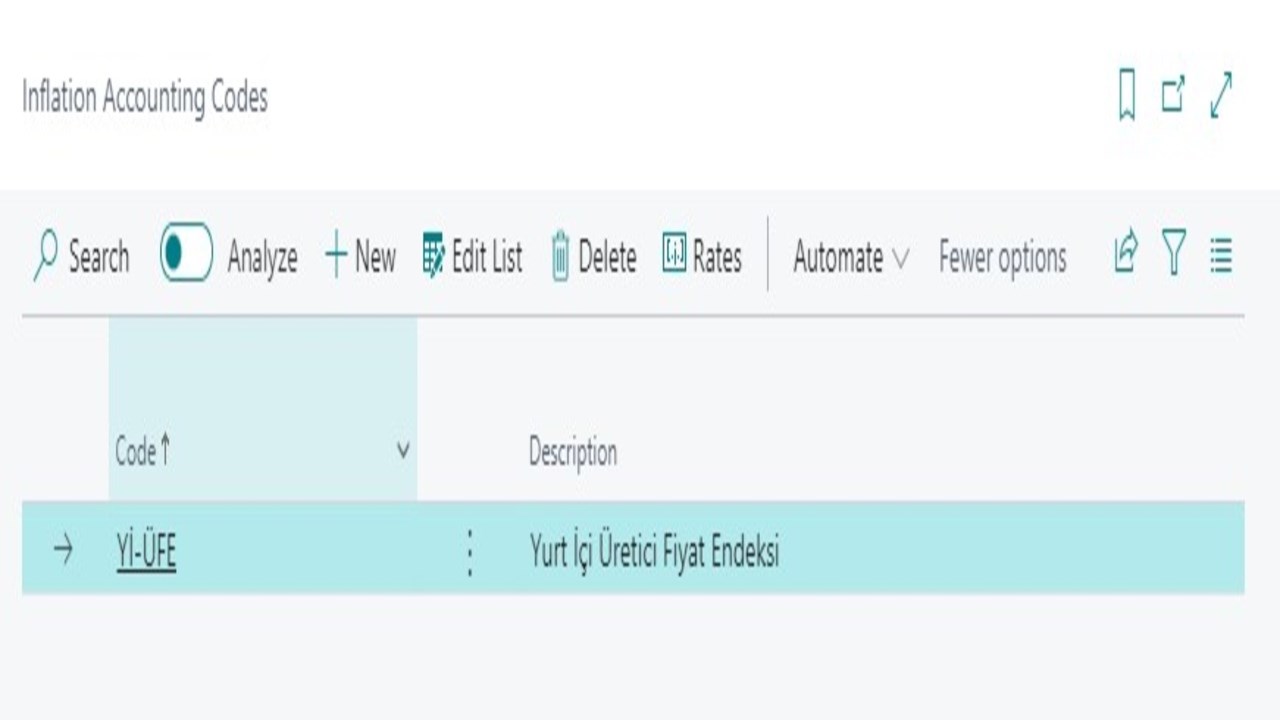 Dynamics 365 Business Central Inflation Accounting