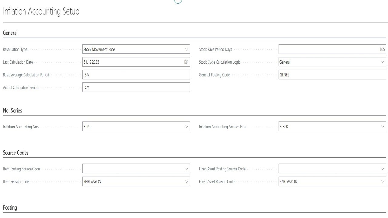 Dynamics 365 Business Central Inflation Accounting