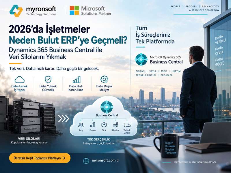 2026'da İşletmeler Neden Bulut ERP'ye Geçmeli? Dynamics 365 Business Central ile Veri Silolarını Yıkmak